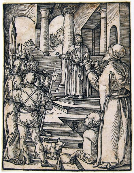 D?rer Albrecht - Cristo davanti a Pilato (dalla serie: La Piccola Passione)